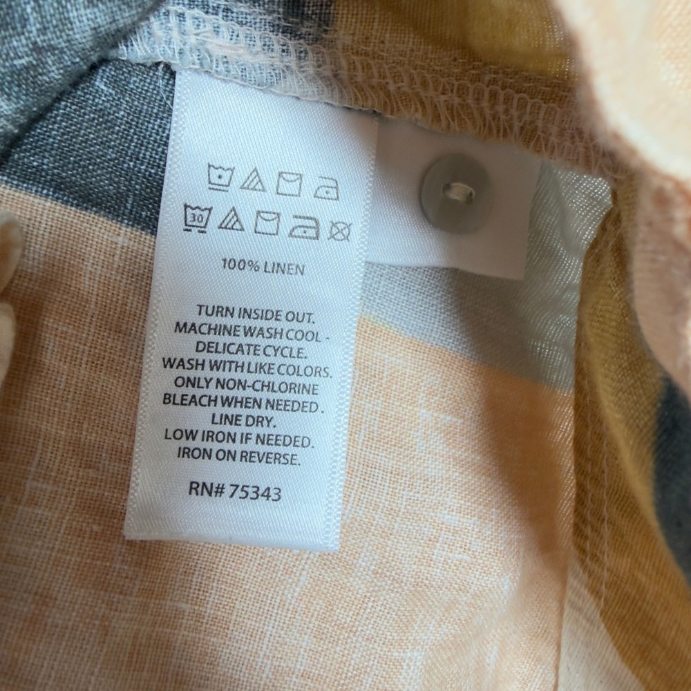 Rachel Zoe Linen Shift Dress Womens Large Multi Color Abstract Swirl Sleeveless - Picture 7 of 13